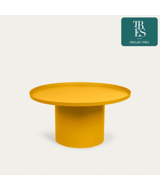 Table basse ronde Fleksa en métal jaune Ø 72 cm Comment ça marche