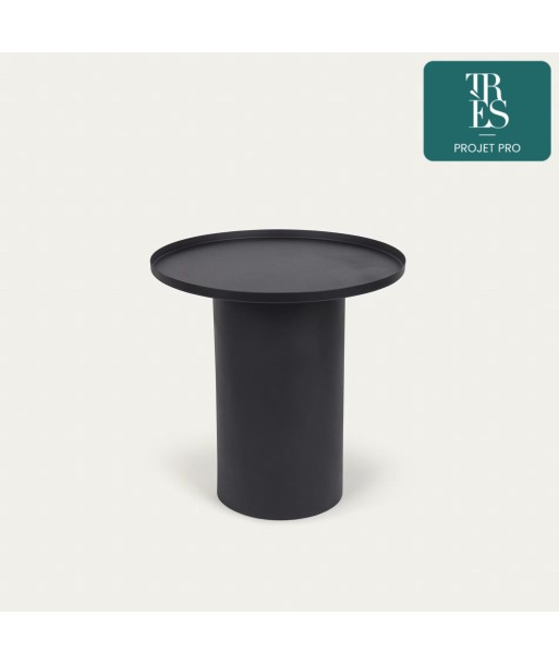 Table d'appoint ronde Fleksa en métal noir Ø 45cm pas cheres