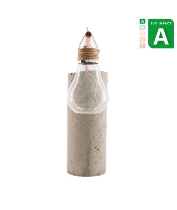 Lampe Rébé en cuivre et béton recyclé, Haut. 28cm soldes