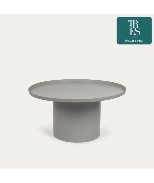 Table d'appoint ronde Fleksa en métal gris Ø 72cm de technologie