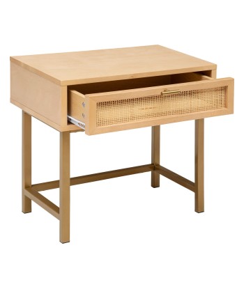 Table De Chevet 1 Tiroir Rayo Beige rembourrage situé sous