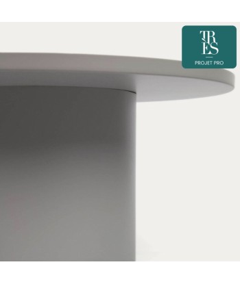 Table d'appoint ronde Fleksa en métal gris Ø 72cm de technologie