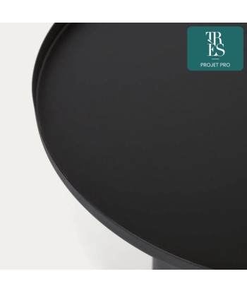 Table d'appoint ronde Fleksa en métal noir Ø 45cm pas cheres