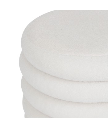 Pouf Coffre De Rangement Giulia Bouclette Blanc en ligne des produits 