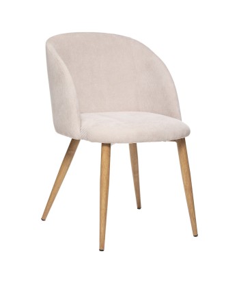 Chaise En Velours Celeste Pieds Imitation Hêtre Beige le des métaux précieux