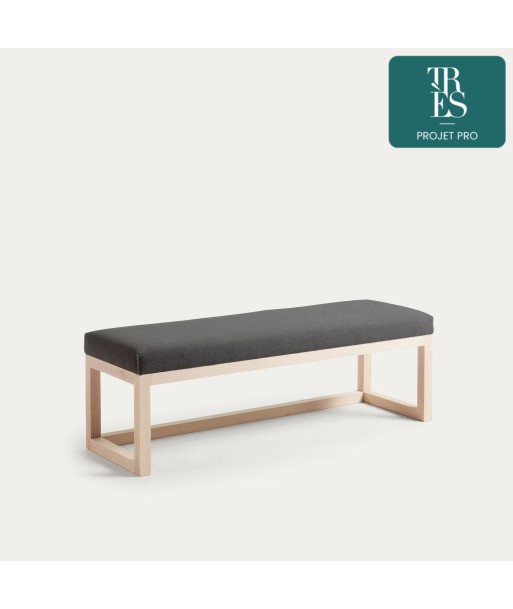 Banquette Loya noire bois massif de hêtre 128 cm en ligne des produits 