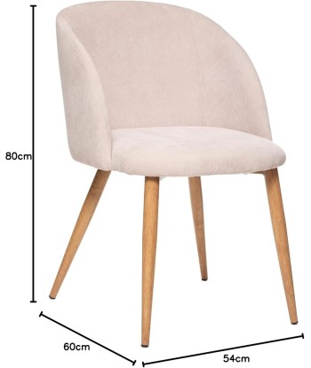 Chaise En Velours Celeste Pieds Imitation Hêtre Beige le des métaux précieux