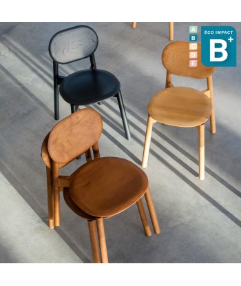 Lot de 2 Chaises RUA CHA en bois massif de frêne les ligaments