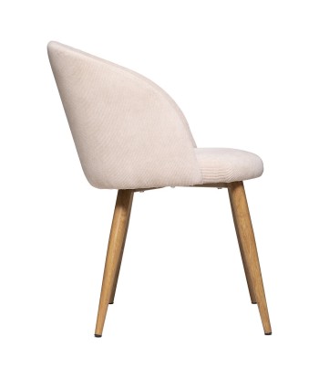 Chaise En Velours Celeste Pieds Imitation Hêtre Beige le des métaux précieux