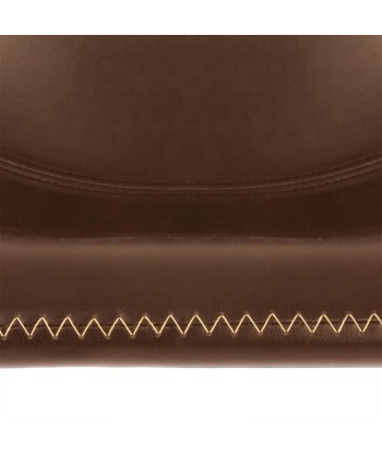 Chaise De Bar Lois Effet Cuir Marron solde