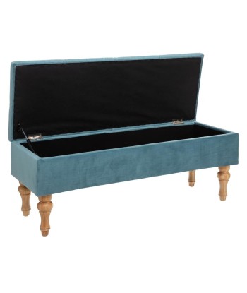 Banc Coffre Atelier D'hiver En Velours Bleu Découvrez la collection