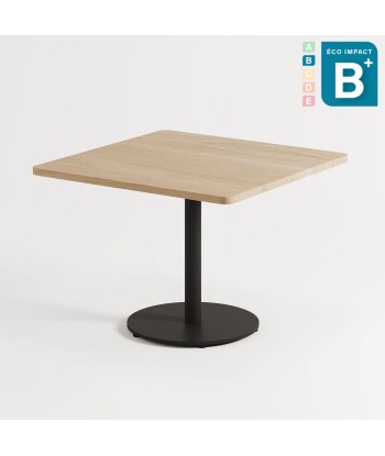 Table basse carrée MOKA en chêne massif, Haut.50cm à prix réduit toute l'année