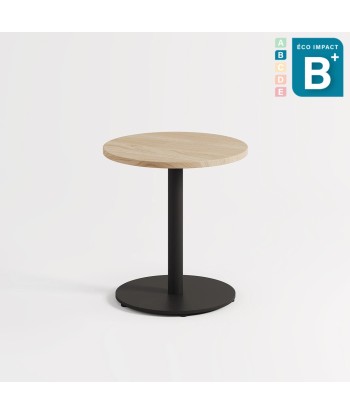 Table basse ronde MOKA en chêne massif, Haut.50cm Venez acheter