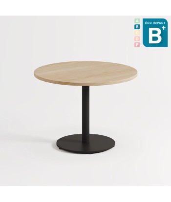 Table basse ronde MOKA en chêne massif, Haut.50cm Venez acheter