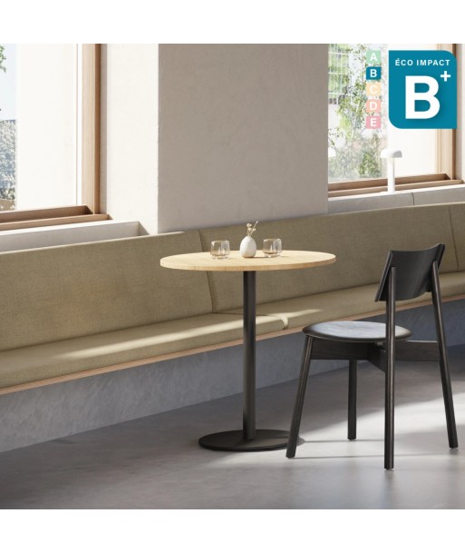 Table bistrot ronde MOKA en chêne massif, Haut.75cm Les êtres humains sont 