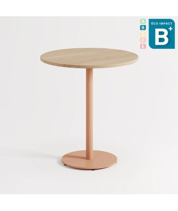 Table bistrot ronde MOKA en chêne massif, Haut.75cm Les êtres humains sont 