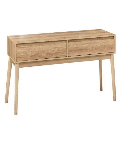 Console 2 Tiroirs Abana Effet Chêne Beige de France