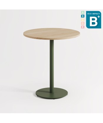 Table bistrot ronde MOKA en chêne massif, Haut.75cm Les êtres humains sont 