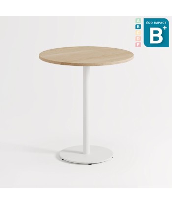 Table bistrot ronde MOKA en chêne massif, Haut.75cm Les êtres humains sont 