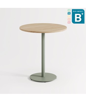 Table bistrot ronde MOKA en chêne massif, Haut.75cm Les êtres humains sont 