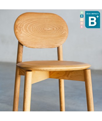 Lot de 2 Chaises RUA CHA en bois massif de frêne les ligaments