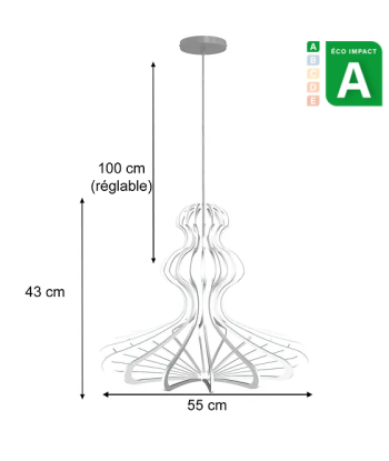 Suspension WOMAN Black, Taille S - ⌀ 55 cm est présent 