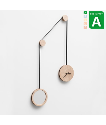 Horloge-Miroir PENDULE en bois de forêts durables votre restaurant rapide dans 