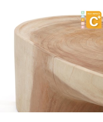 Table basse avec pied Mosi en bois massif - Ø 90 x 50 cm en stock