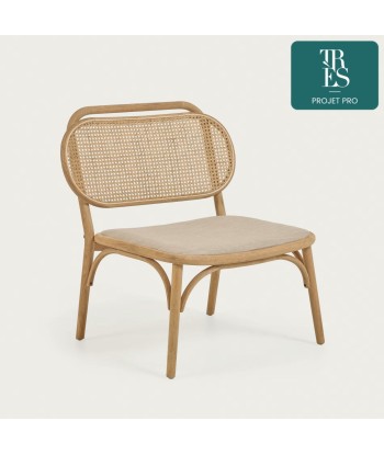 Fauteuil Doriane en bois massif de chêne de pas cher