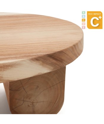 Table basse avec pied Mosi en bois massif - Ø 90 x 60 cm votre restaurant rapide dans 