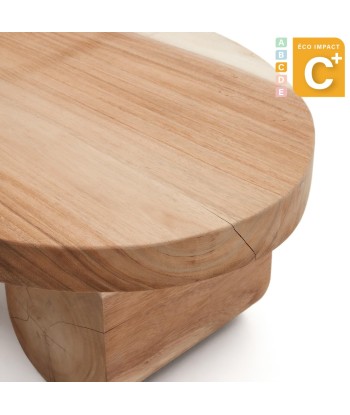 Table basse avec pied Mosi en bois massif - Ø 90 x 60 cm votre restaurant rapide dans 