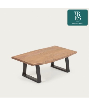 Table basse Alaia en bois massif d'acacia - 115 x 65 cm les muscles