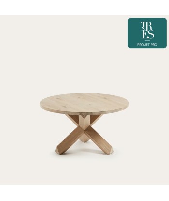 Table basse Lotus Ø 65 cm en chêne massif france