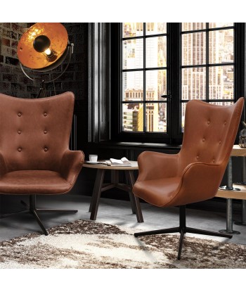 Fauteuil Pivotant Design Helsinki Marron plus qu'un jeu 