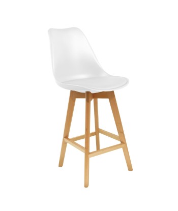 Chaise De Bar En Bois et Plastique Blanche Comparez et commandez 