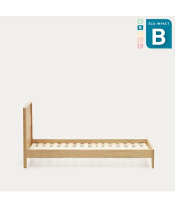 Lit Lenon en bois et placage chêne pour matelas de 90 x 200 Paris Déstockage Promo