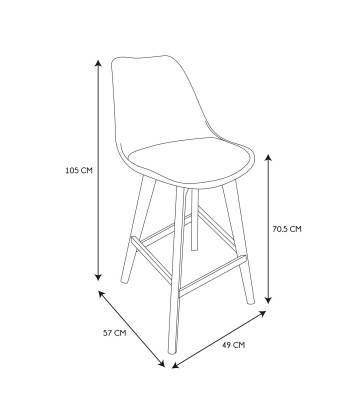 Chaise De Bar En Bois et Plastique Blanche Comparez et commandez 